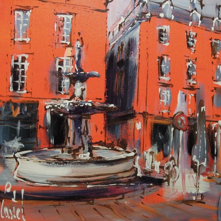 Painting titled "Toulouse: Place Sal…" by Michel Castel, Original Artwork