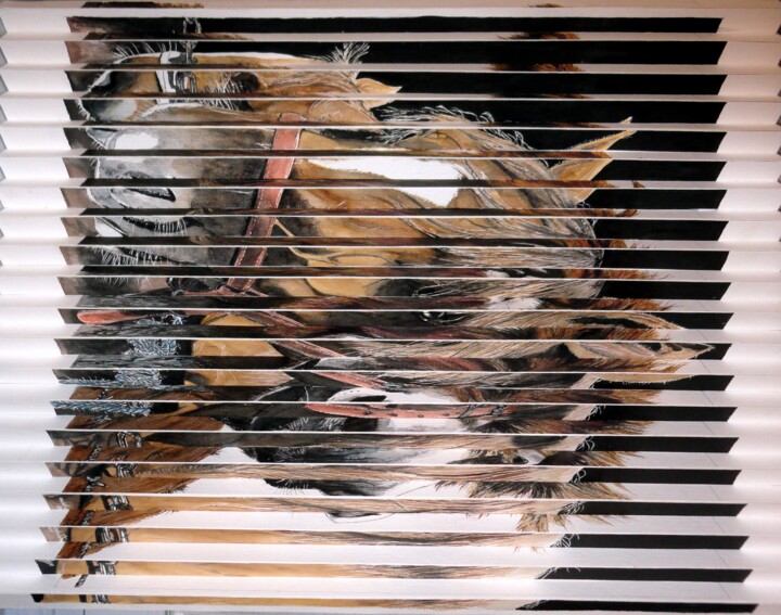 제목이 "EQUIDES"인 미술작품 Michel Cendra-Terrassa로, 원작, 수채화