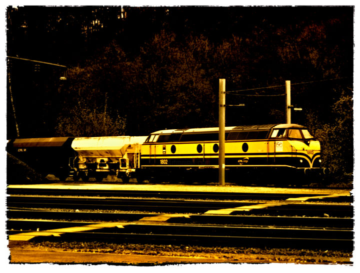 Photography titled "freight-train-blues…" by Michel Clair, Original Artwork