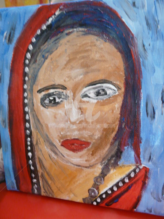 Painting titled "Marocaine" by Tomy, Original Artwork