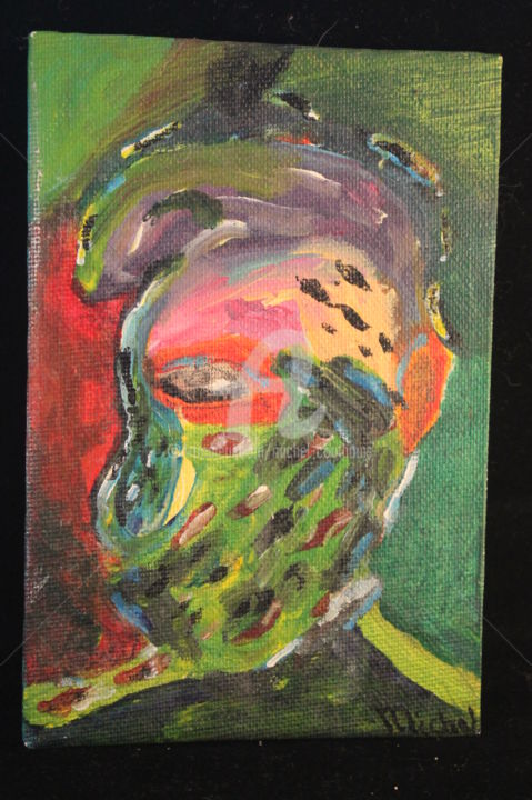 Malerei mit dem Titel "Le visage" von Tomy, Original-Kunstwerk