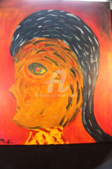 Peinture intitulée "Le visage" par Tomy, Œuvre d'art originale