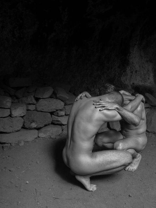 Photographie intitulée "nu en ardèche" par Michel Das, Œuvre d'art originale