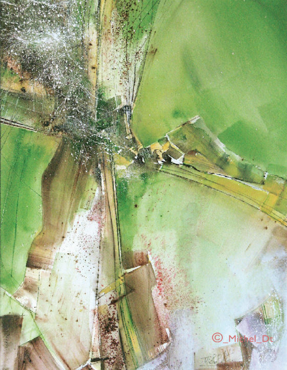 Painting titled "Faille verticalisée…" by Michel Dt., Original Artwork