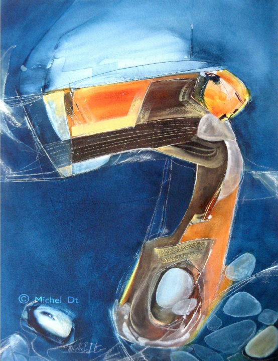 Peinture intitulée "Résurgence, émergen…" par Michel Dt., Œuvre d'art originale,