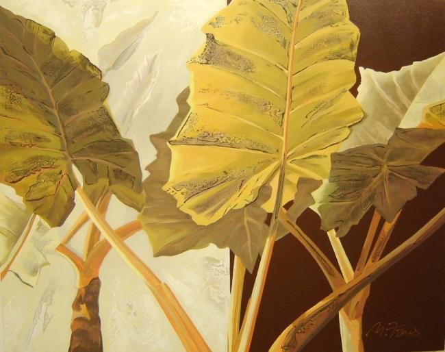 Pittura intitolato "Alocasia" da Michel Fares, Opera d'arte originale