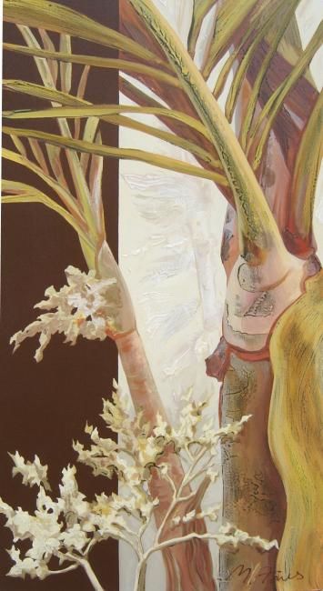Pintura intitulada "Palmeira Real" por Michel Fares, Obras de arte originais