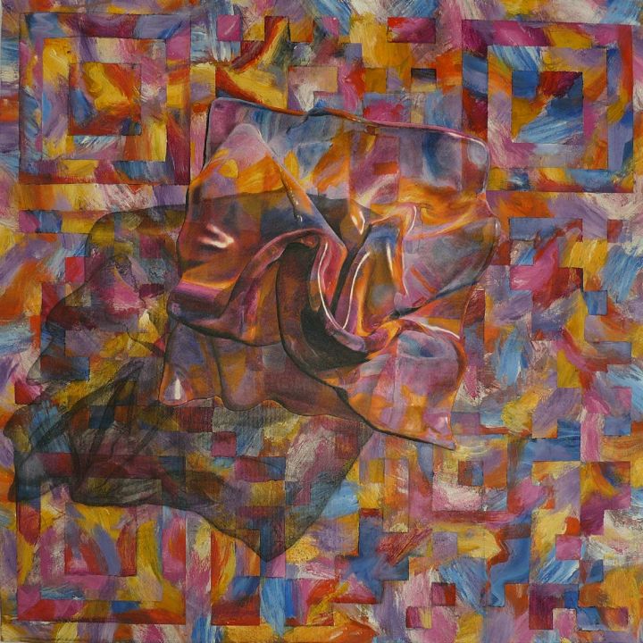 Painting titled "qrcode.jpg" by Michel Gardes, Original Artwork, Acrylic