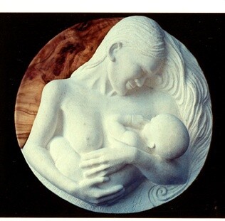 Sculpture intitulée "Madame la Lune" par Michel Gautier, Œuvre d'art originale