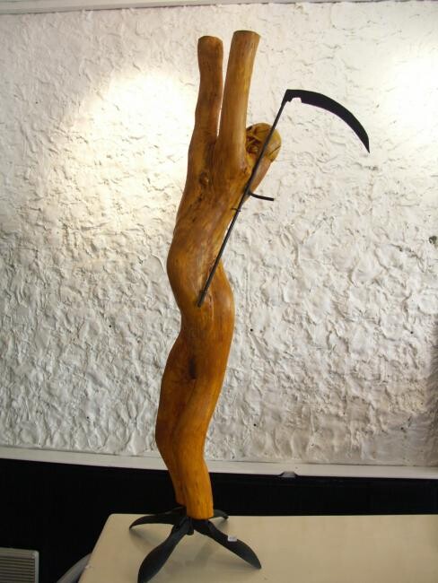 Sculpture intitulée "la faucheuse" par Michel Goidin, Œuvre d'art originale