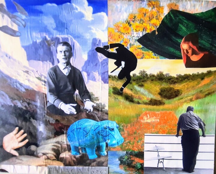 Collages intitolato "NATIVITE" da Michel Goldberg, Opera d'arte originale, Collages