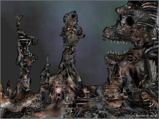 Arte digital titulada "Burn-out" por Michel Grimard, Obra de arte original