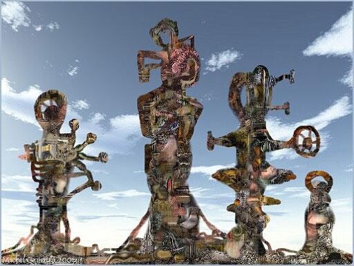 Arte digital titulada "Culte" por Michel Grimard, Obra de arte original
