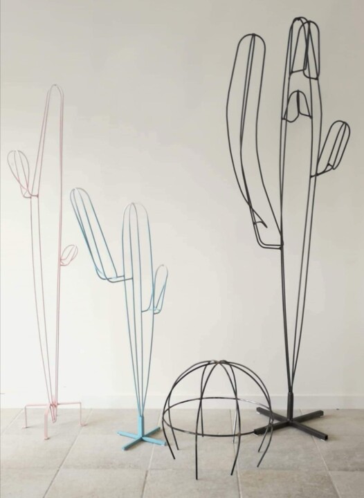 Sculpture titled "Saguaro / Sah-wah-r…" by Michel Guerry (M ATOM), Original Artwork, Metals