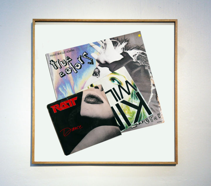 Colagens intitulada "Vinyl Mutations / C…" por Michel Kowalski, Obras de arte originais, Colagens