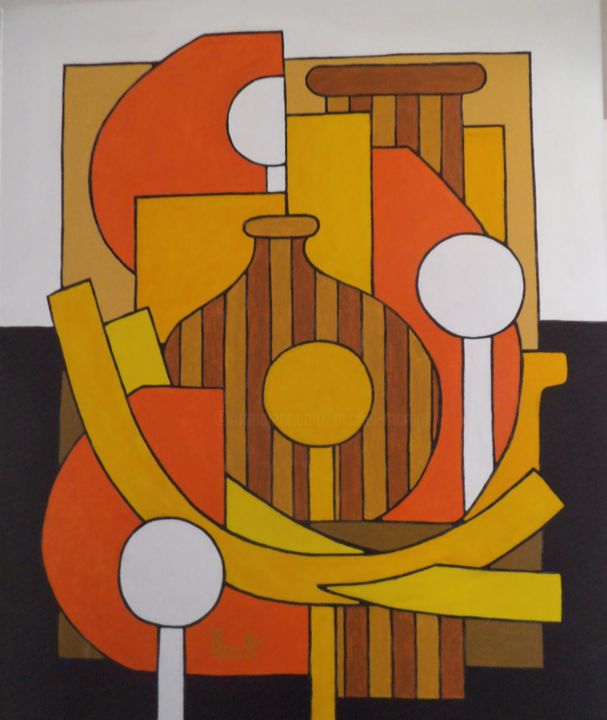Peinture intitulée "Les trois vases" par Michel Marant, Œuvre d'art originale, Acrylique Monté sur Châssis en bois