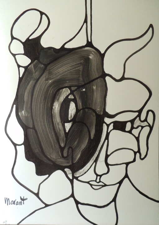 "L'oeil de Cain" başlıklı Tablo Michel Marant tarafından, Orijinal sanat, Akrilik