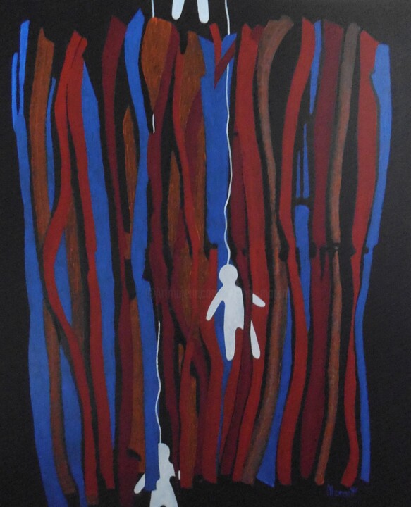 Peinture intitulée "Les Fantoches" par Michel Marant, Œuvre d'art originale, Acrylique Monté sur Châssis en bois