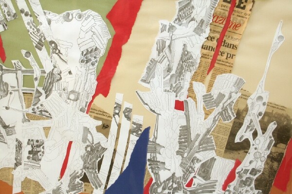 Collages intitolato "Zéolite - no 3" da Michel Mathon, Opera d'arte originale