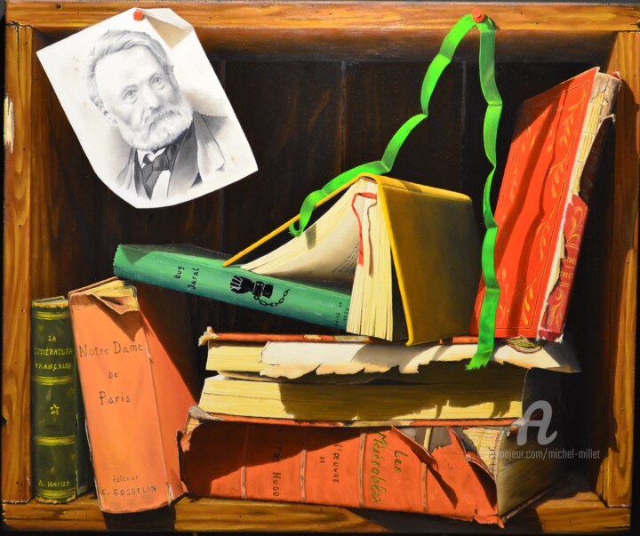 Pintura titulada "Une vie d'écriture" por Michel Millet, Obra de arte original, Oleo Montado en Bastidor de camilla de madera