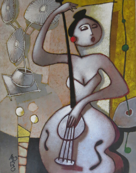 Painting titled "la musicale.jpg" by Michel Moreau (MORO), Original Artwork, Acrylic