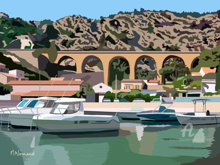 Digital Arts titled "2022-01-18 Marseill…" by Michel Normand, Original Artwork, Digital Painting