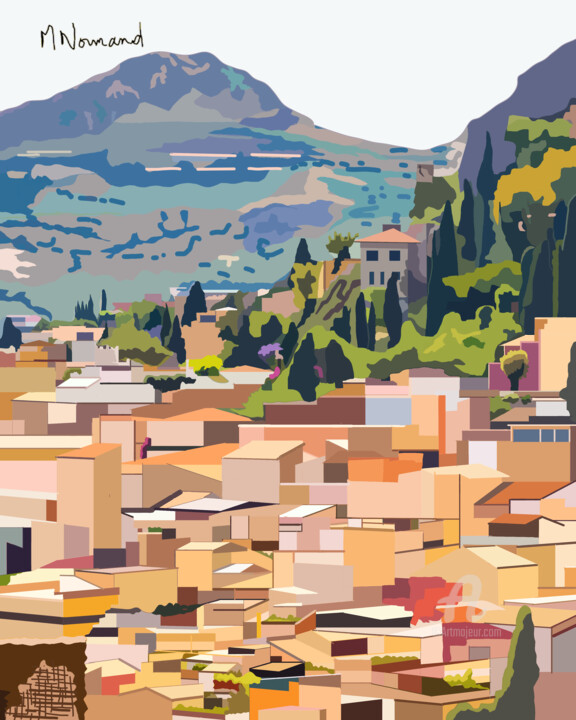 Digital Arts titled "2022-10-05 Sicile-T…" by Michel Normand, Original Artwork, Digital Painting