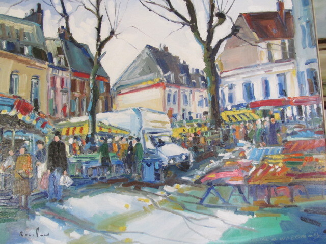 Peinture intitulée "Marché de Wazemmes…" par Michel Rouillard, Œuvre d'art originale