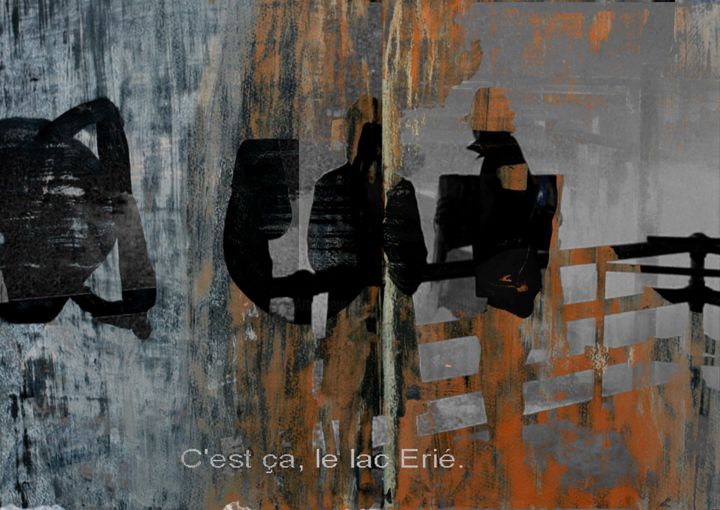 Digital Arts titled "c'est ça, le lac ér…" by Michel Tabanou, Original Artwork, Digital Painting