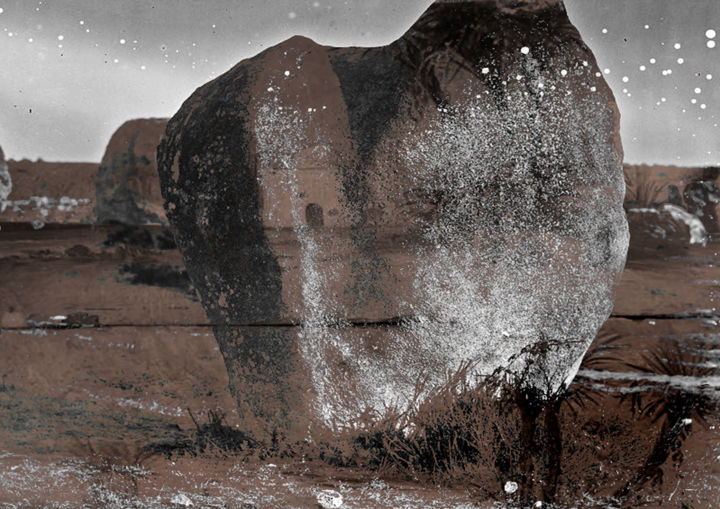 Arts numériques intitulée "neolithic wonder" par Michel Tabanou, Œuvre d'art originale, Photo montage