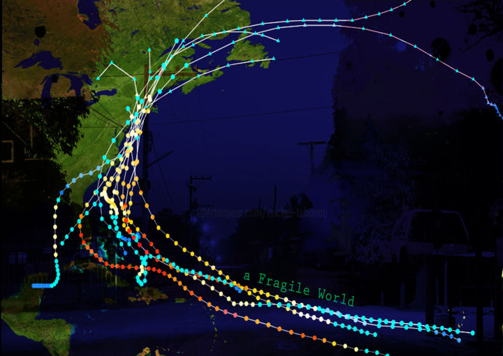 Arts numériques intitulée "a fragile world" par Michel Tabanou, Œuvre d'art originale, Peinture numérique