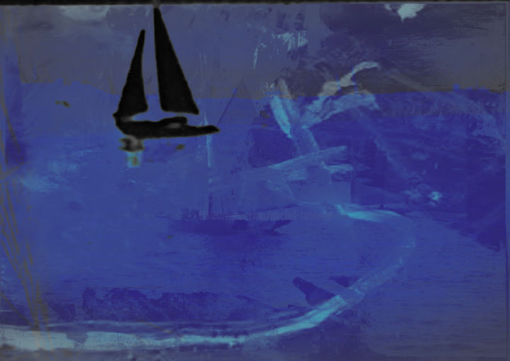 Arts numériques intitulée "vaisseaux fantômes…" par Michel Tabanou, Œuvre d'art originale, Peinture numérique