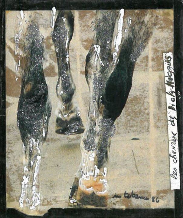 Painting titled "les chevaux de Dick…" by Michel Tabanou, Original Artwork, Acrylic