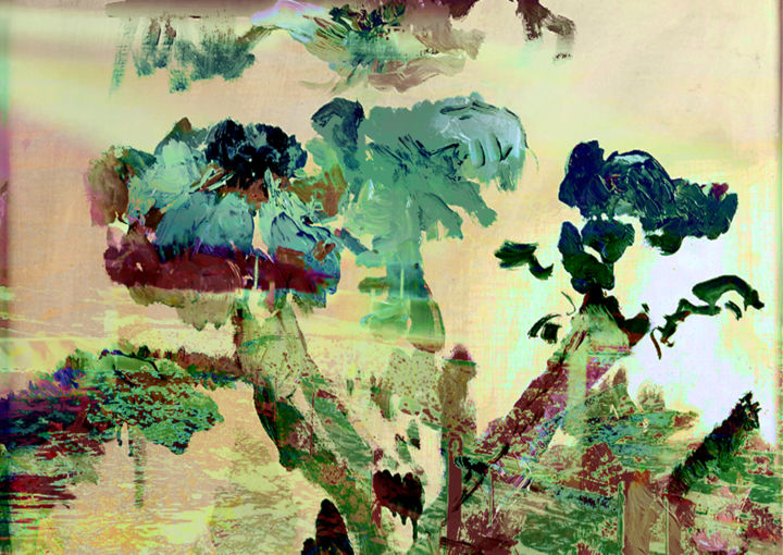「Idaho floral enviro…」というタイトルのデジタルアーツ Michel Tabanouによって, オリジナルのアートワーク, デジタル絵画