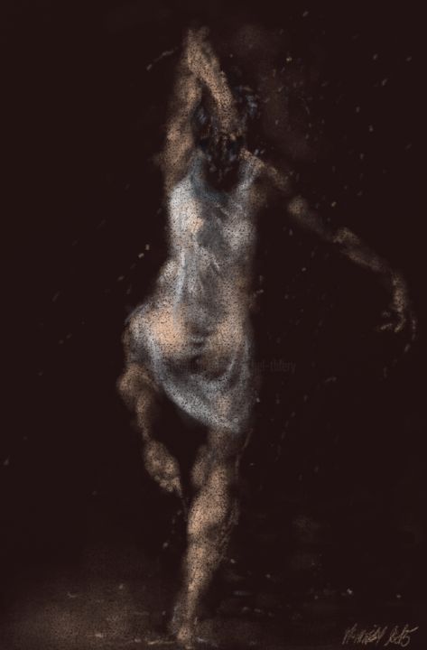 Digital Arts titled "audrey-j-0022-01" by Michel Thiery (By Daesyl arts), Original Artwork, Digital Painting