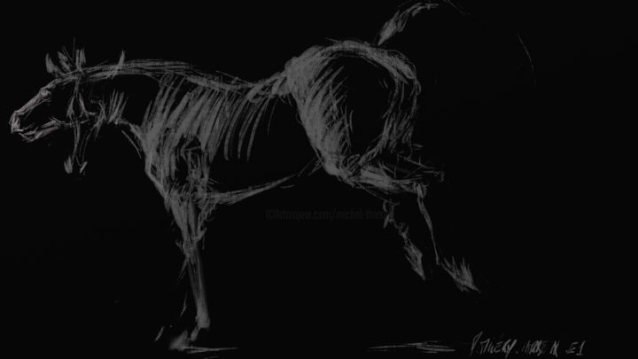 Digital Arts titled "Horse IX - 002" by Michel Thiery (By Daesyl arts), Original Artwork