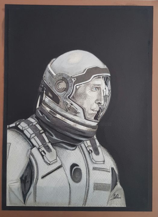 Drawing titled "Interstellar" by Michel Uderso, Original Artwork