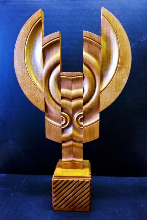 雕塑 标题为“totem” 由Michel Vandoorn, 原创艺术品, 木