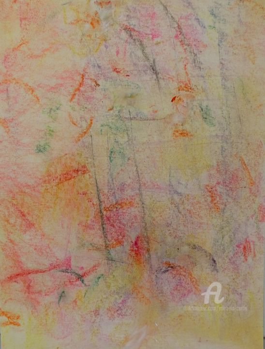 Dessin intitulée "La Vie En Rose" par Michela Curtis, Œuvre d'art originale, Crayon Monté sur Autre panneau rigide