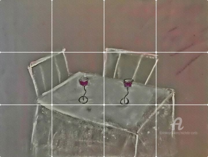 Painting titled "The Wine" by Michela Curtis, Original Artwork, Acrylic