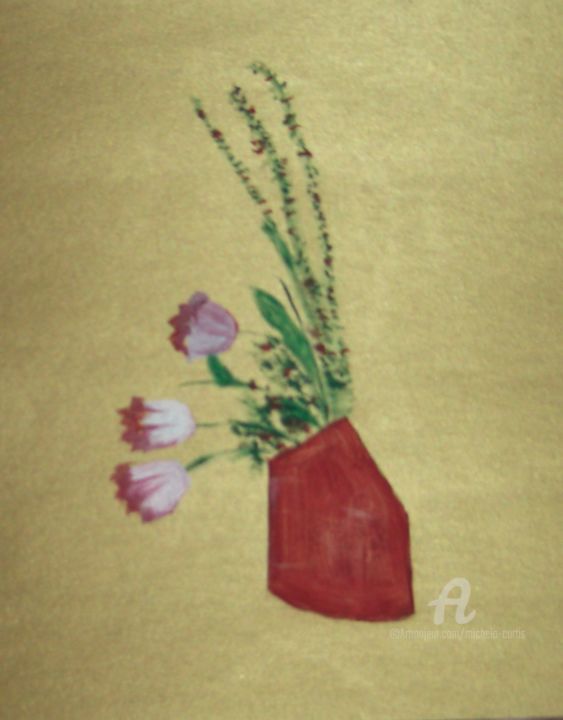「Flowers...flowers!」というタイトルの絵画 Michela Curtisによって, オリジナルのアートワーク, オイル