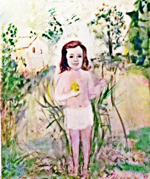 Pintura titulada "Innocence" por Michela Curtis, Obra de arte original, Oleo