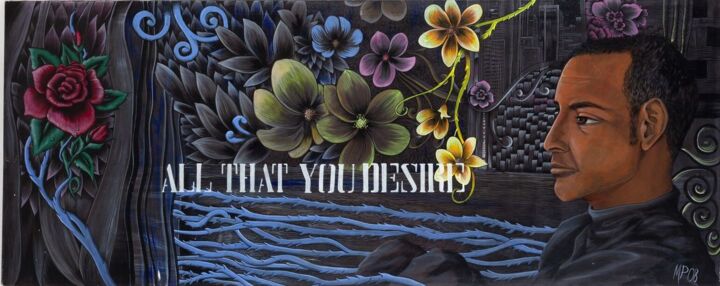 Malerei mit dem Titel "All that you desire" von Michela Pastori, Original-Kunstwerk, Acryl