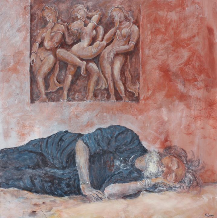 Pittura intitolato "B attitude" da Michel Adam, Opera d'arte originale, Acrilico