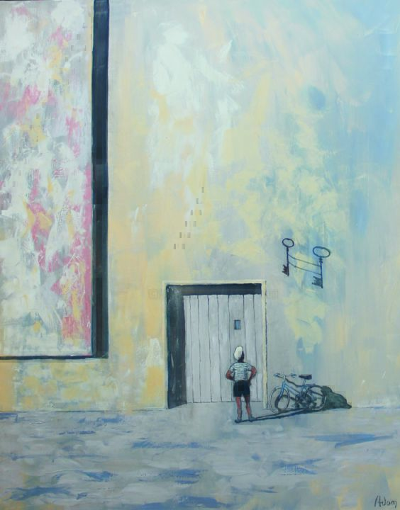 Pittura intitolato "La clé" da Michel Adam, Opera d'arte originale, Acrilico
