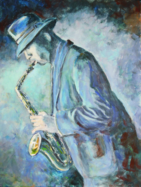 Peinture intitulée "musique 1" par Michel Adam, Œuvre d'art originale, Acrylique