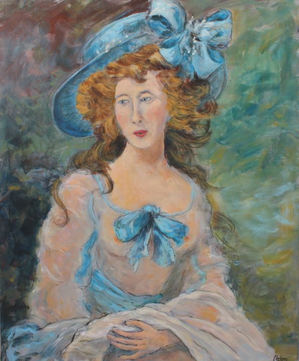 Painting titled "La Duchesse" by Michel Adam, Original Artwork, Acrylic