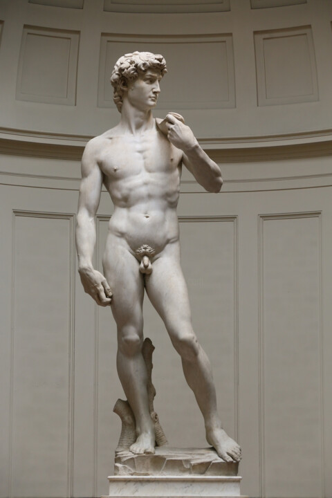 「David」というタイトルの彫刻 Michelangeloによって, オリジナルのアートワーク, ストーン