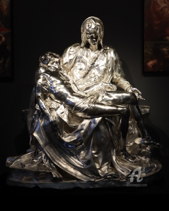 Sculpture intitulée "Michelangelo's Piet…" par Michelangelo Buonarroti Buonarroti, Œuvre d'art originale, Métaux
