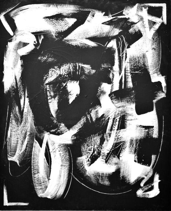 Pintura titulada "Trace IV" por Michel Boucharinc, Obra de arte original, Acrílico Montado en Bastidor de camilla de madera